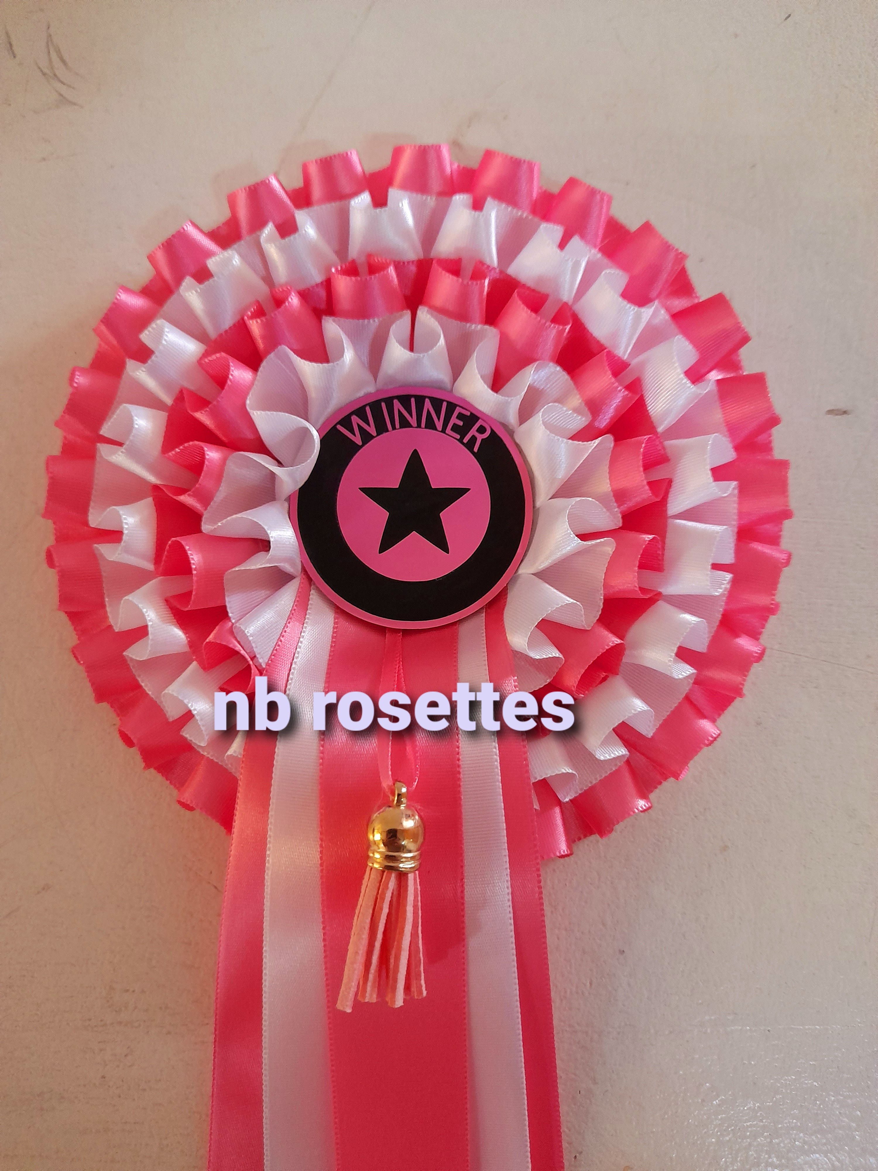 4 tier winner rosette with a tassel.