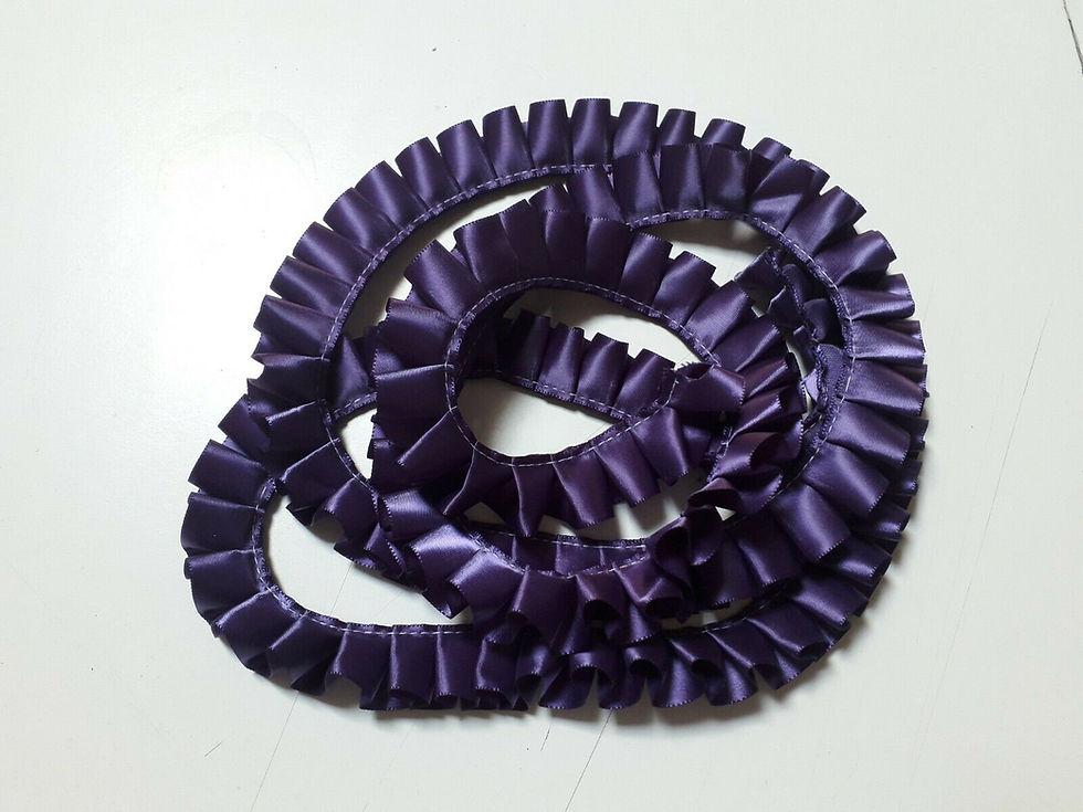 Thumbnail: 25mm pleated ribbon  1m length