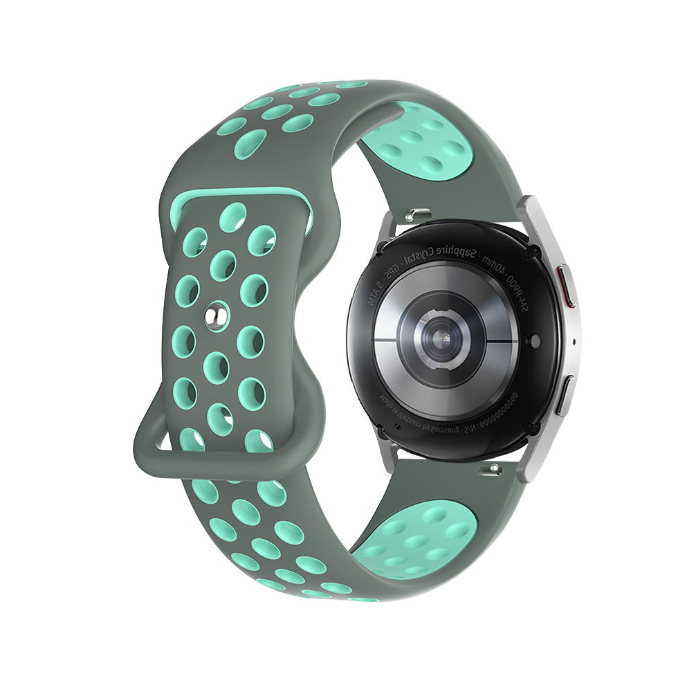 Thumbnail: Silicone Watch Strap with Butterfly Clasp for Samsung & Huawei