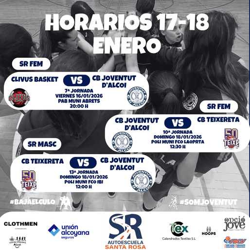 🕒𝑯𝑶𝑹𝑨𝑹𝑰𝑶𝑺 𝟏𝟕-𝟏𝟖 𝑬𝑵𝑬𝑹𝑶 🕒