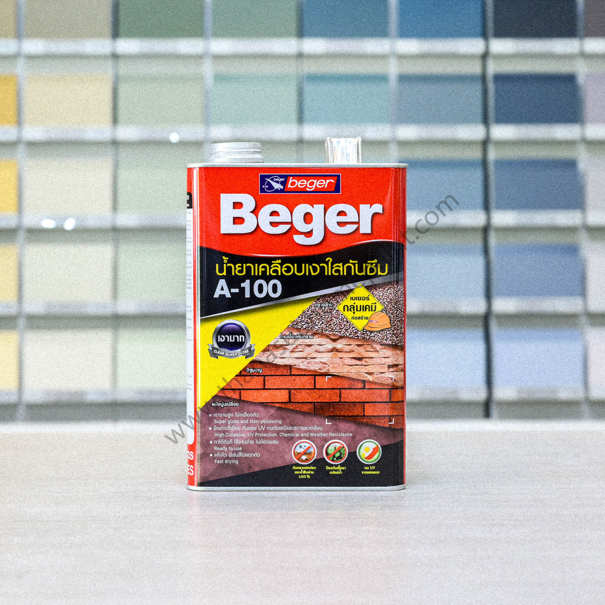น้ำยาเคลือบเงาใสกันซึม เบเยอร์ A-100 Beger เคลือบเงาปูน