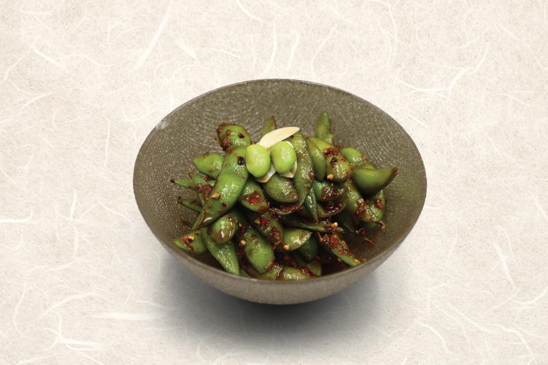 Spicy Garlic Edamame