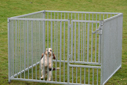 galvanised dog pen