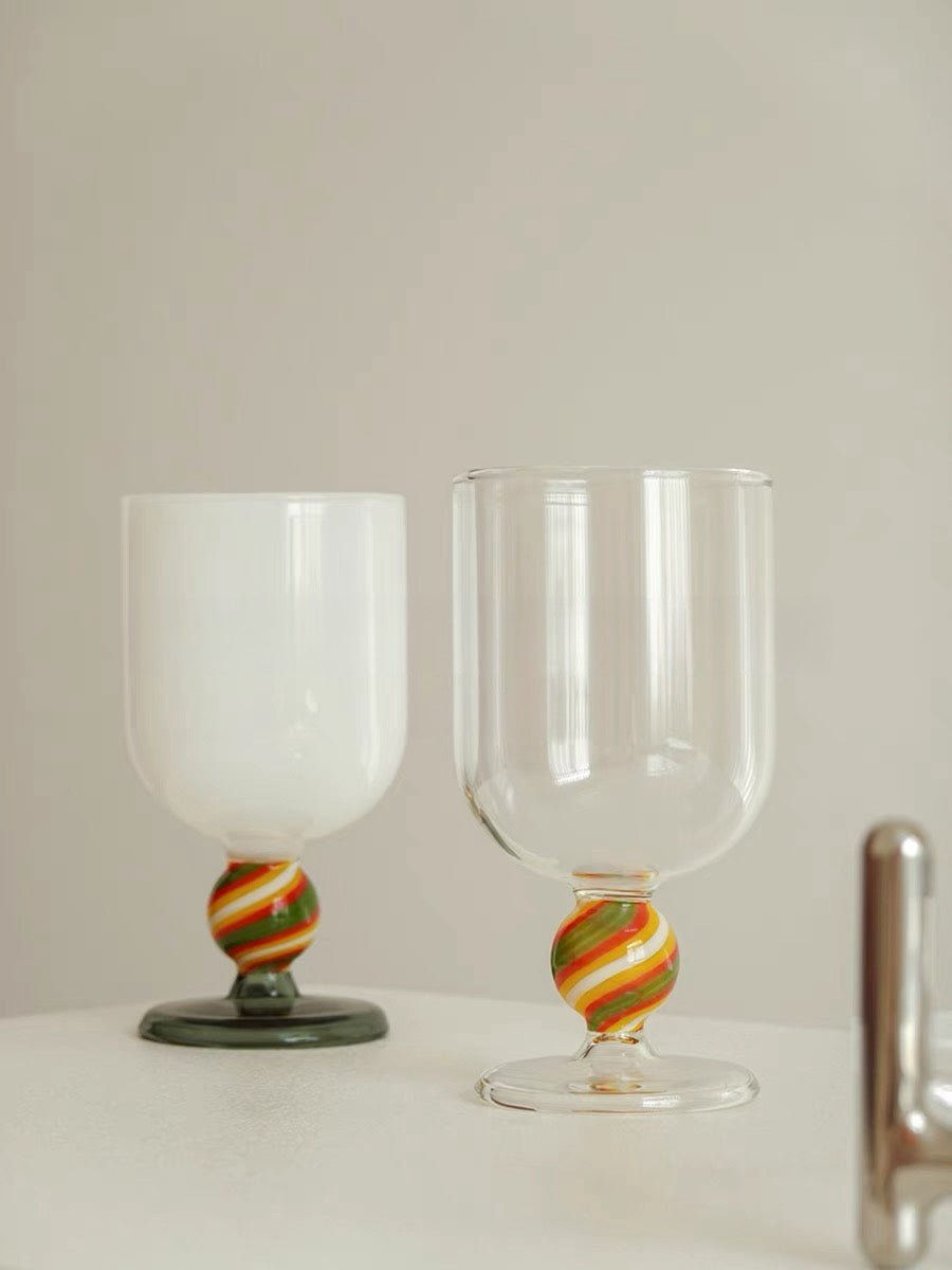 Thumbnail: Gumballs Wine Glass Set - Eclectic Whimsical Coloured Cocktail Glasses