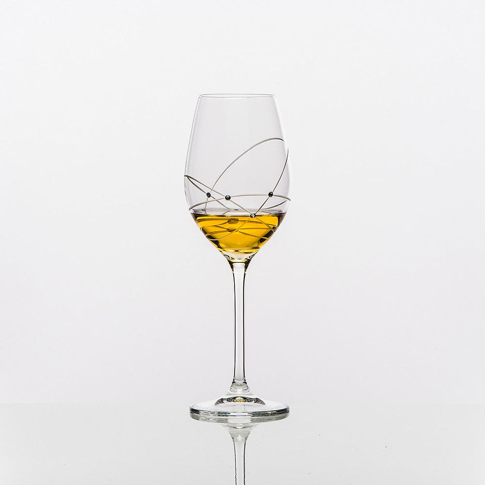 Thumbnail: Galaxy Spirals White Wine Glasses - Set of 2pc in a gift box