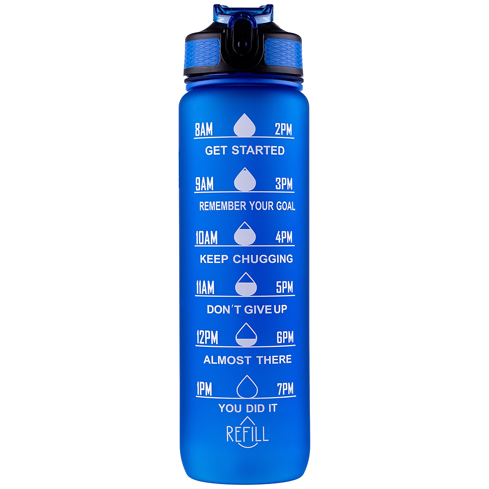 Thumbnail: Booster water bottle, BPA Free, Tritan, 1000ml, Sports, Blue