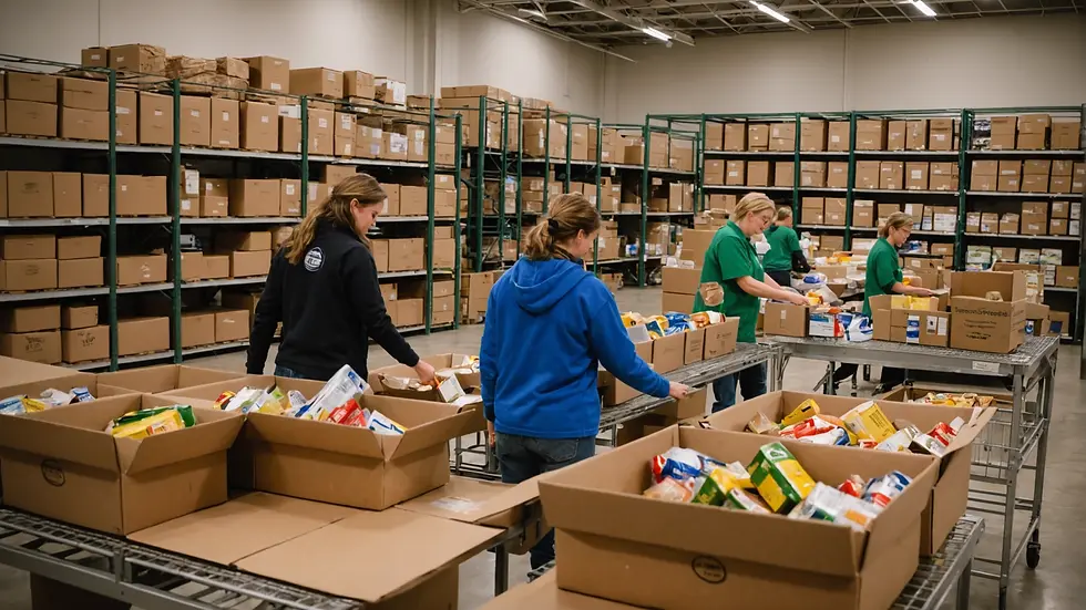 Food Bank of the Rockies sorting food donations