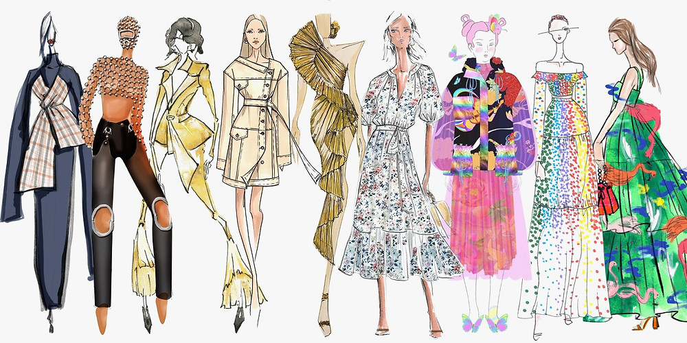 NYFW Fashion collection illustrations