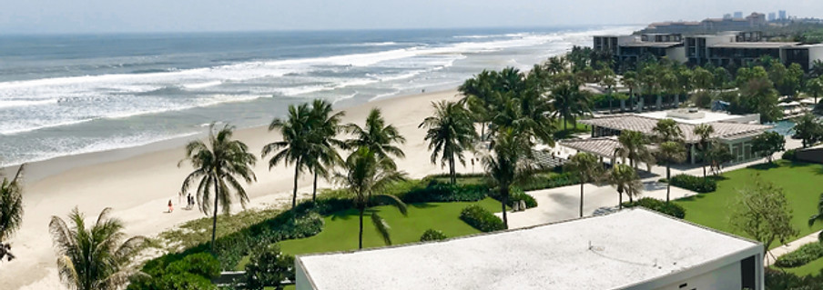 View over the pristine Danang Beach from the balcony