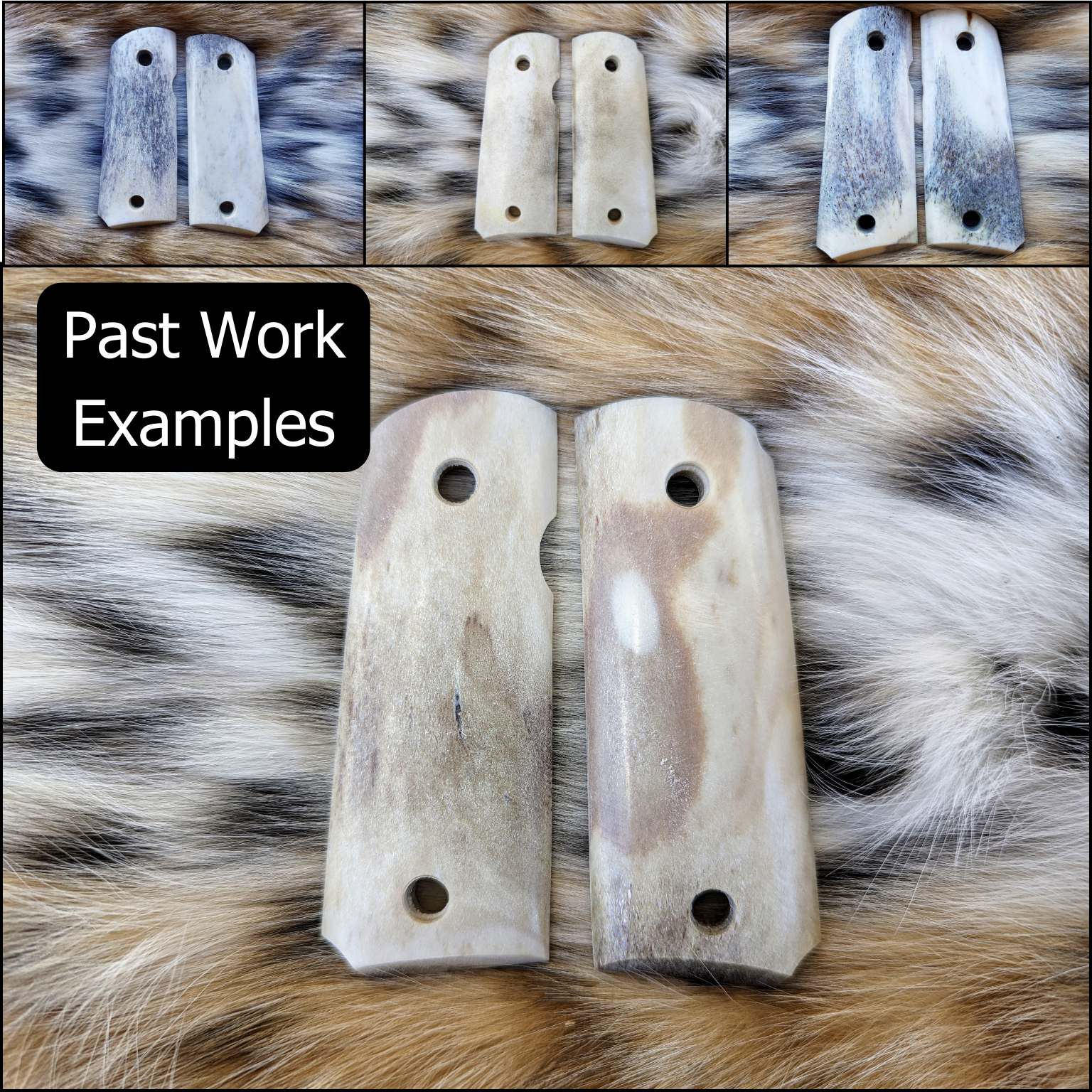 Made to Order 1911 Colt Officer’s Model Elk Antler Grips | USA | Compact