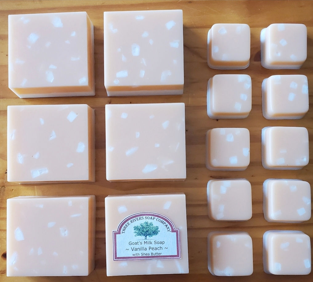 Vanilla Peach Goat's Milk Soap with Shea Butter Full Size Bar