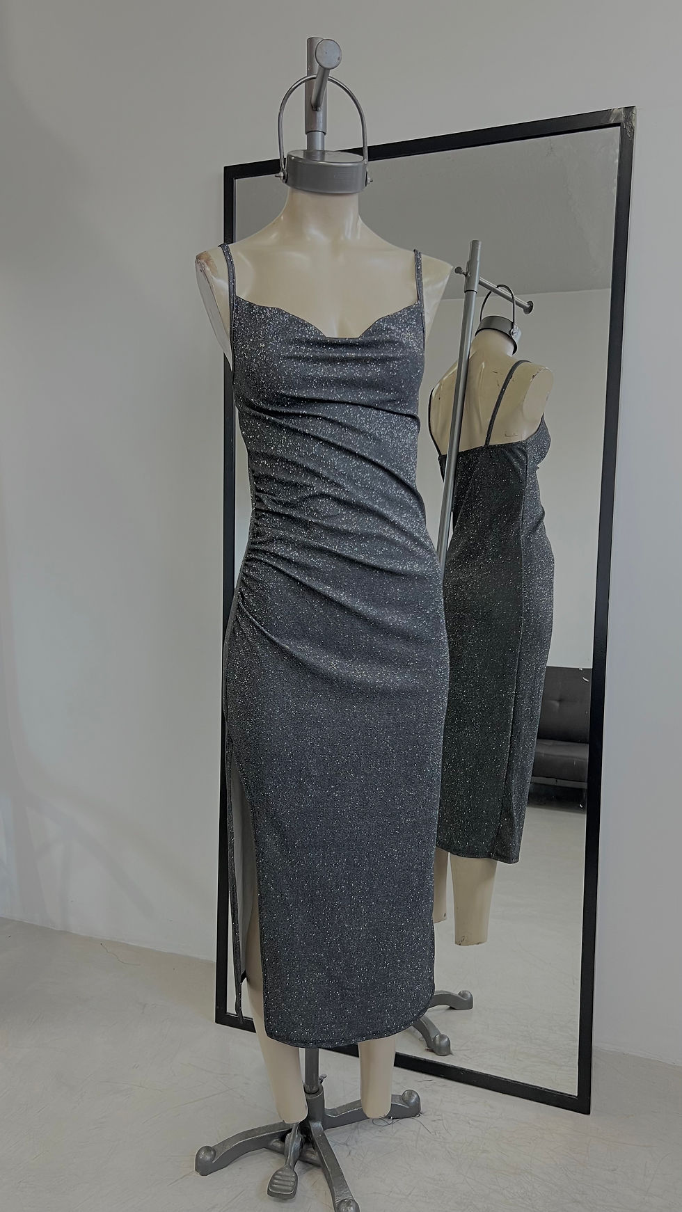 Robe élégante superposée à imprimé pois Robe élégante superposée à imprimé pois