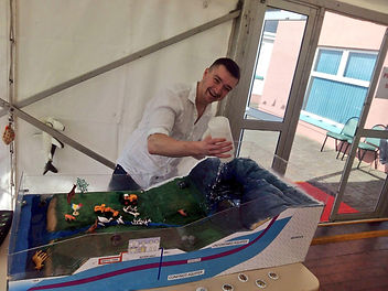 Ewan Geffroy, Mantel Project 4, demonstrates the DkIT catchment model