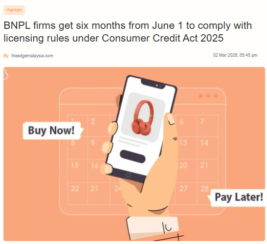 news article announcing debt collection agency license in Malaysia under Consumer Credit Act 2025 and regulated by the Consumer Credit Commission (CCC)