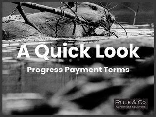 A Glance At Progress Payment Terms In Construction Disputes