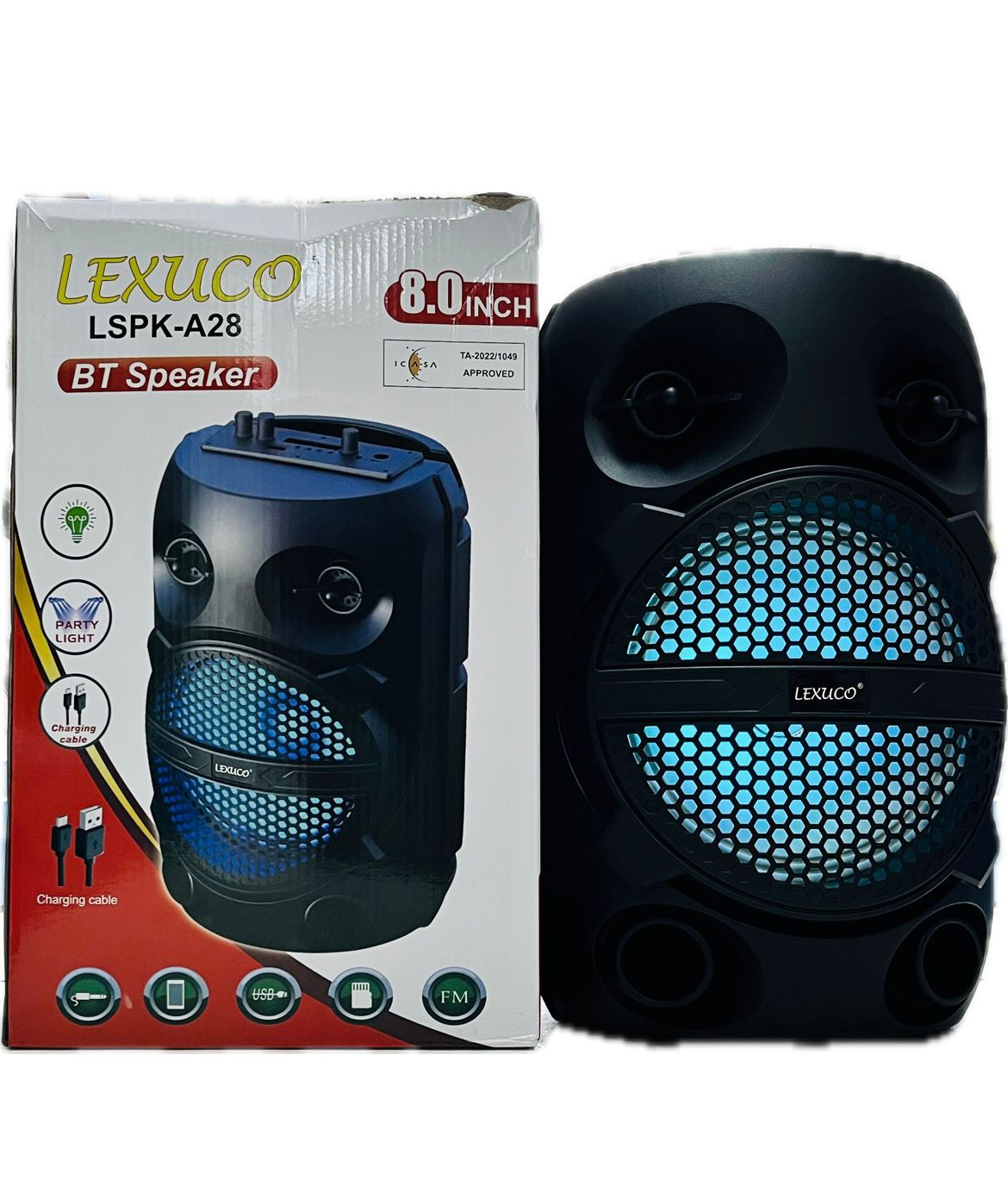 Lexuco LSPK-A28 8.0" Portable Bluetooth Party Speaker