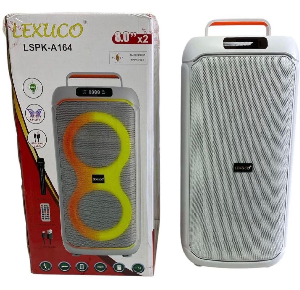 Lexuco LSPK-A164 Dual 8" Portable Bluetooth Party Speaker