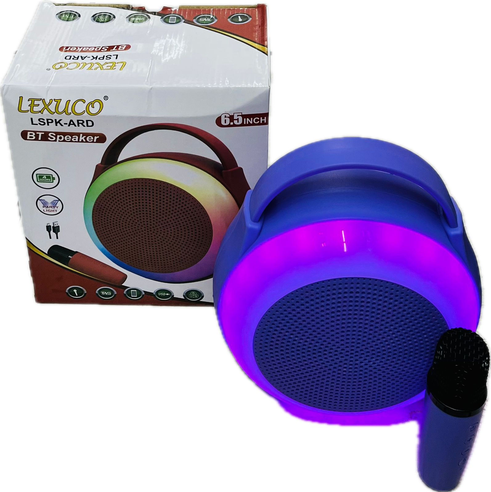 Lexuco LSPK-ARD 6.5" Portable Bluetooth Karaoke Speaker