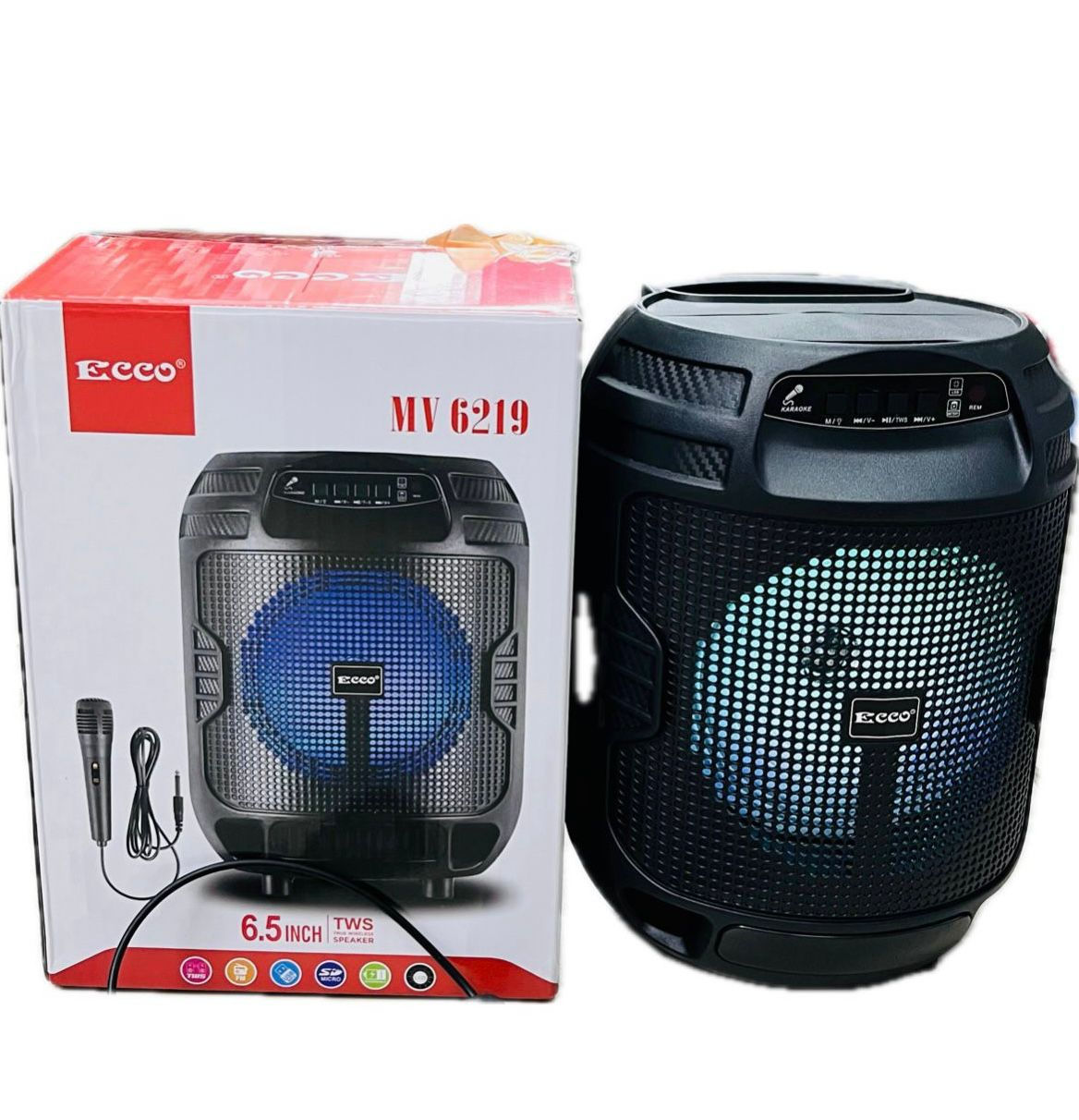 Ecco MV 6219 6.5" Portable TWS Bluetooth Speaker