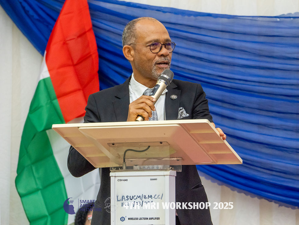 Prof. Akin Abayomi, the Honourable Commissioner for Health, Lagos State, delivering a speech at the Opening Ceremony.