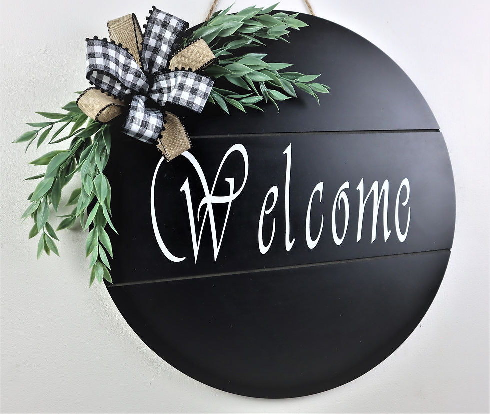 Thumbnail: Wood Door Hanger-Welcome Sign