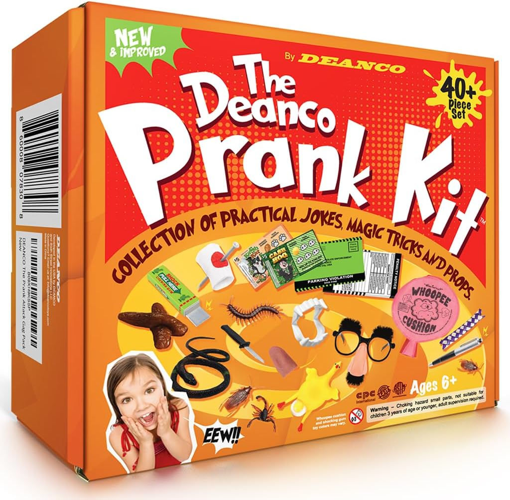 DEANCO Prank Kit-Joke Box-Ultimate Gift Set-Practical Jokes-Party Favors