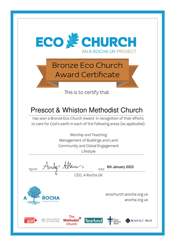 Prescot & Whiston Methodist Church - Eco Church Bronze Certificate.png