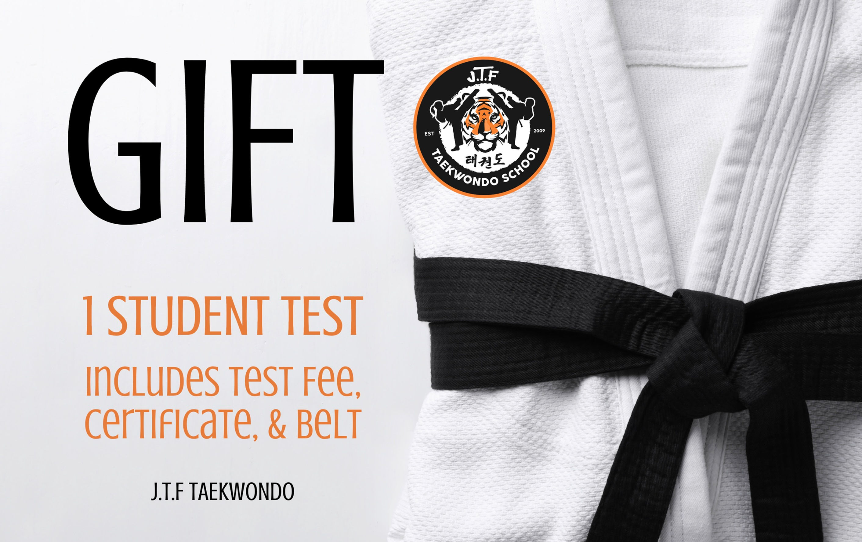Student Test  (Fee, Certificate, & Belt)