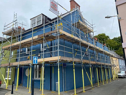 Local Haverfordwest scaffolding for a local painter for a mixtures of domestic & commercial properties.