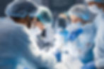 Concentrated Surgical team operating a patient in an operation theater. Well-trained anest