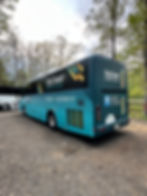Teal RideSmart bus advertising