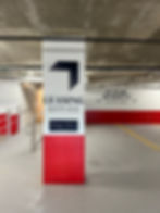 Wall graphic: Leasing Office directions