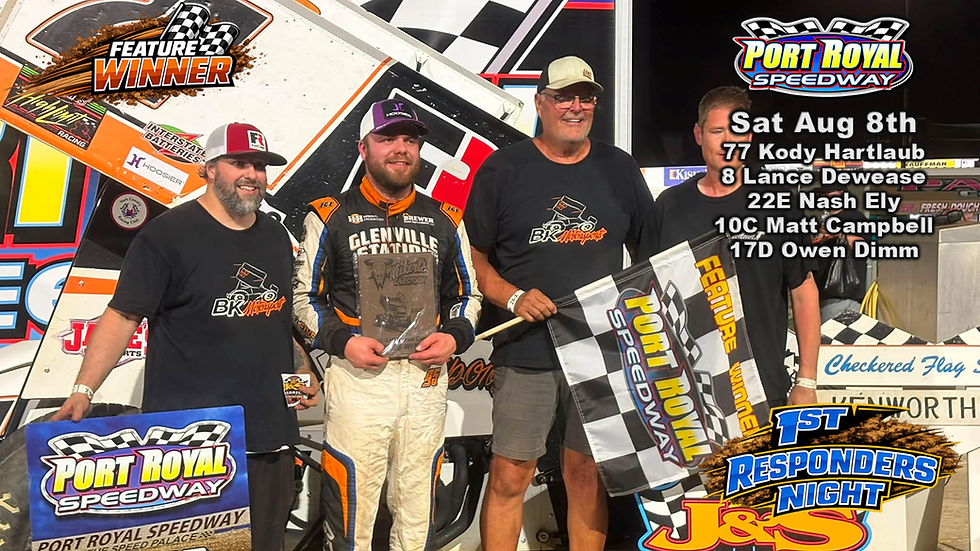 Hartlaub Earns 1st Career Port Royal Speedway Victory, Erdley Dominates in 305s, Snook Takes Advantage Late for Limited Late Model Win