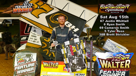 Whittall Wins 5th Annual Phil Walter Classic at Clinton County Speedway