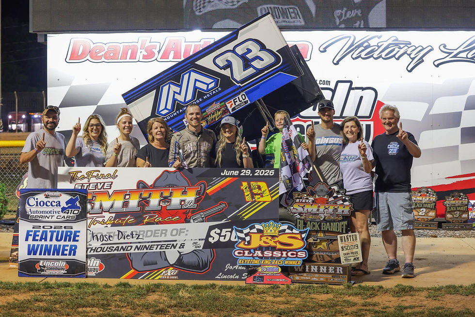 Chase Dietz Captures $50,019 Steve Smith Tribute Race at Lincoln Speedway