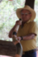 Mr Modesto Sampaio blowing the Berrante