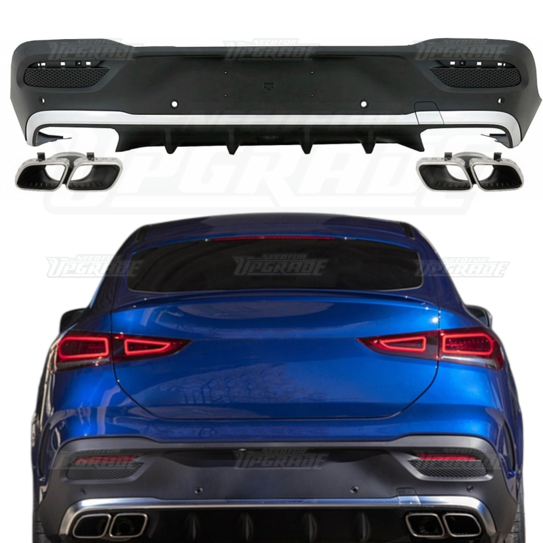 Mercedes GLE C167 Coupe AMG Line Diffuser & Exhaust Tips GLE 63S Design

(2019+)