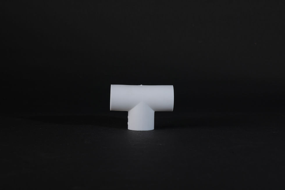 Thumbnail: White PUSHPA® Electrical Fittings T-joint connector.