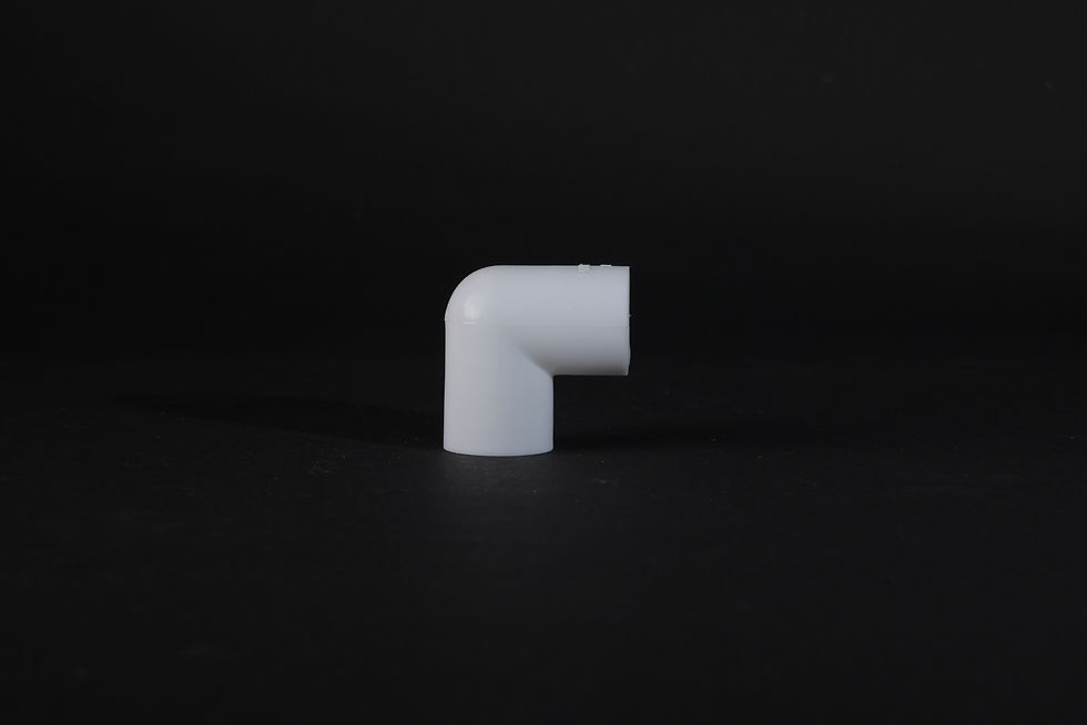 Thumbnail: White 90-degree PUSHPA® Electrical Fittings elbow conduit