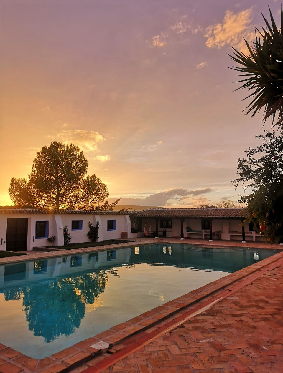 Sunset at retreat place. Spain