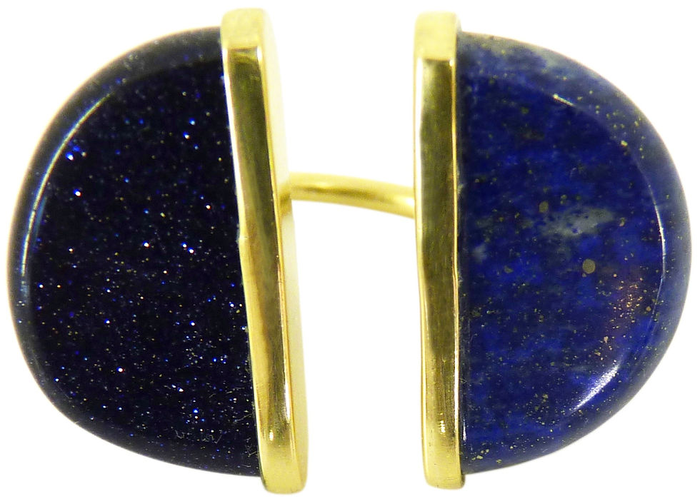 AUBRY RING - blue goldstone & lapis lazuli