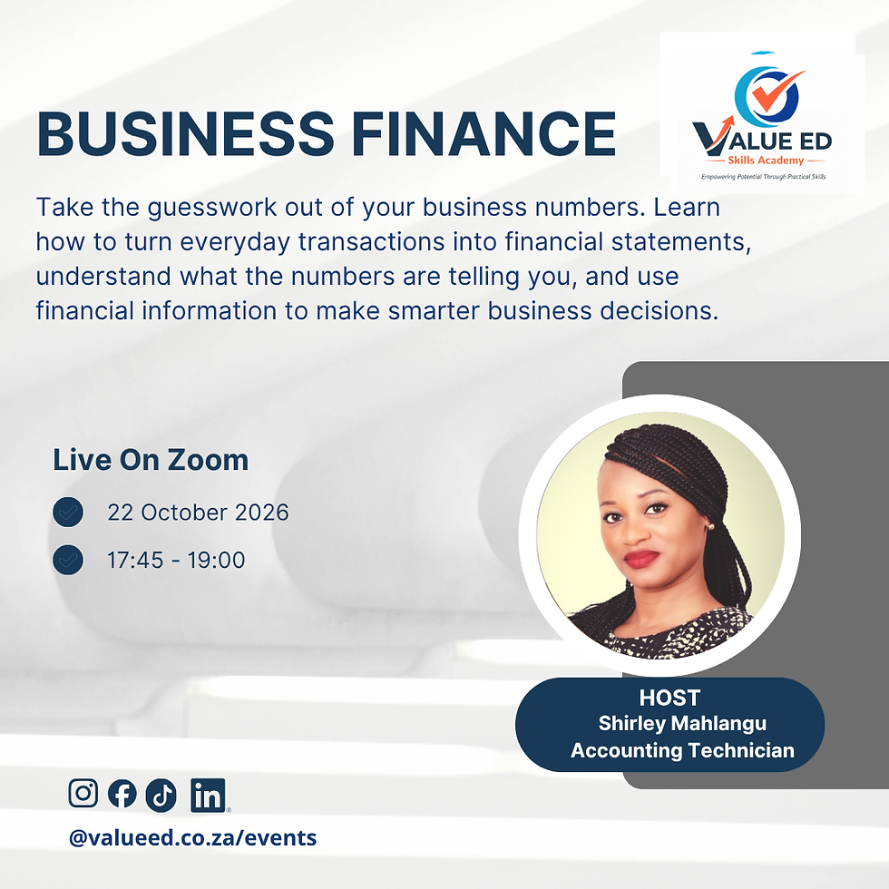 Skills Academy: Business Finance Session