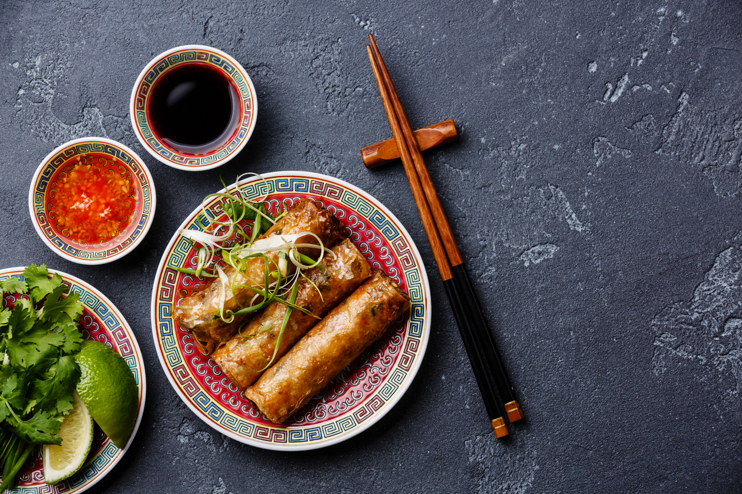 Arranged Food and Objects