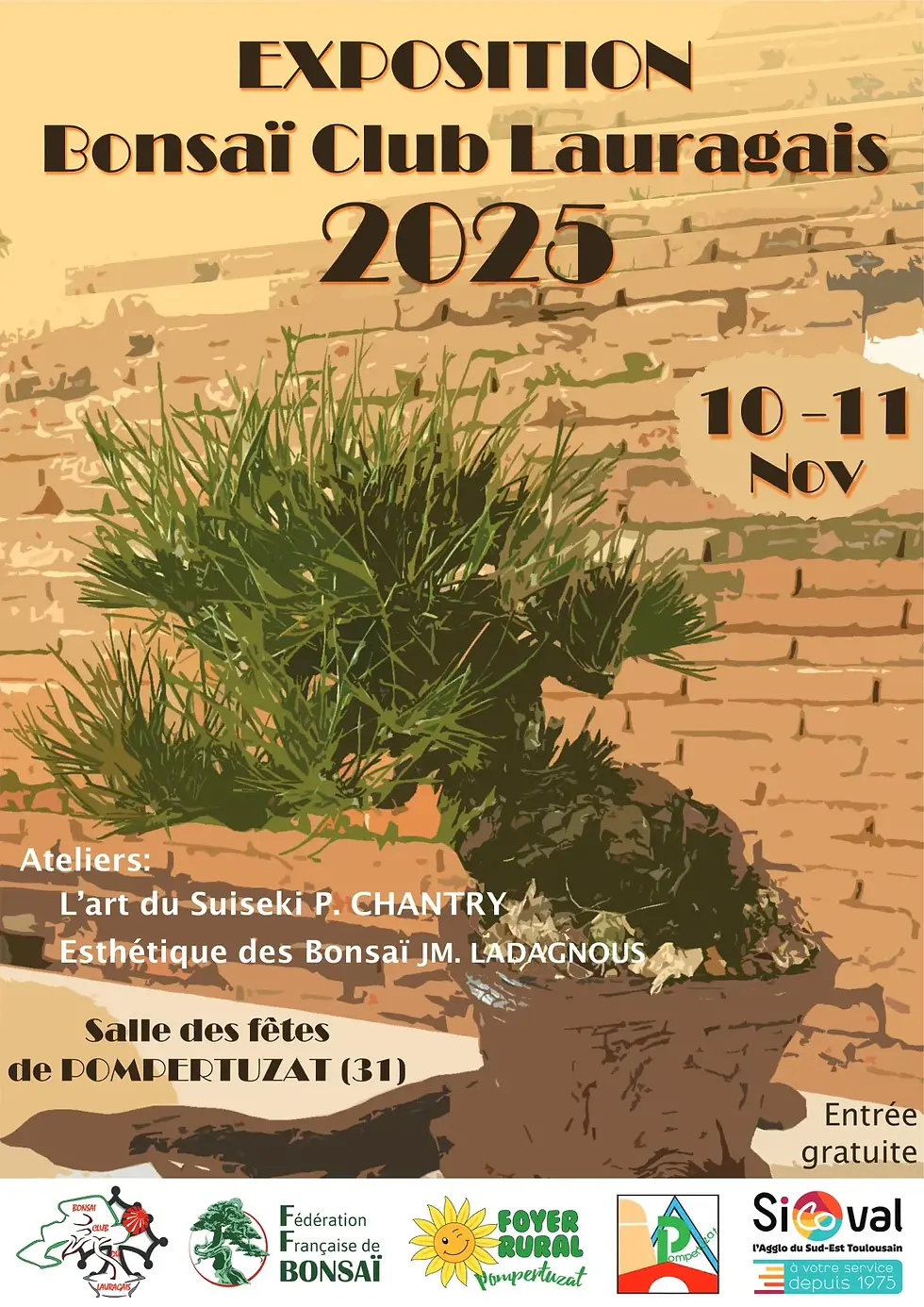 Exposition Bonsaï Club Lauragais 10 et 11 novembre 2025 -  Pompertuzat (Toulouse)