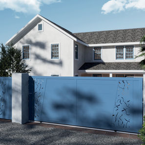 Portail avec découpe laser en acier ou aluminium - Chatauret Fabricant installateur de Portails - Bordeaux Montussan, Arcachon Biganos, La Brede