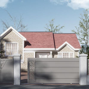 Portail avec découpe laser en acier ou aluminium - Chatauret Fabricant installateur de Portails - Bordeaux Montussan, Arcachon Biganos, La Brede