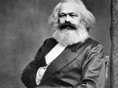 Portraitphotographie Karl Marx, um 1875 von John Jabez Edwin Paisley Mayall