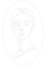 Portrait Büste Frau Lineart