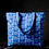 Thumbnail: Navy Blue and White Cotton Tote Bag - African Shweshwe Pattern - Jerimani