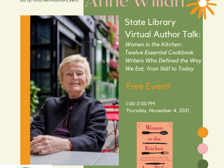 State Library of Massachusetts Virtual Author Talk: Anne Willan
